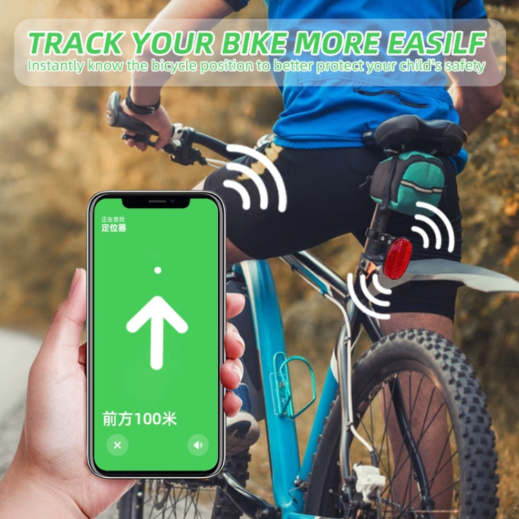 For AirTag Tracker Bicycle Anti-theft Taillight Road Bike Seat Tube Reflective Hidden Mount