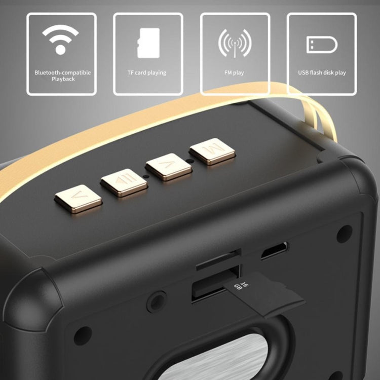 FT-BT20 Mini Retro Card USB Flash Drive FM Radio Wireless Bluetooth Speaker