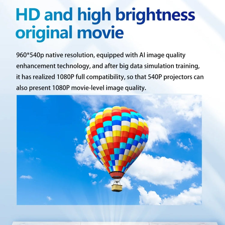 TOUMEI C900 Outdoor Portable Built-In Battery 4K HD Home Music Projector