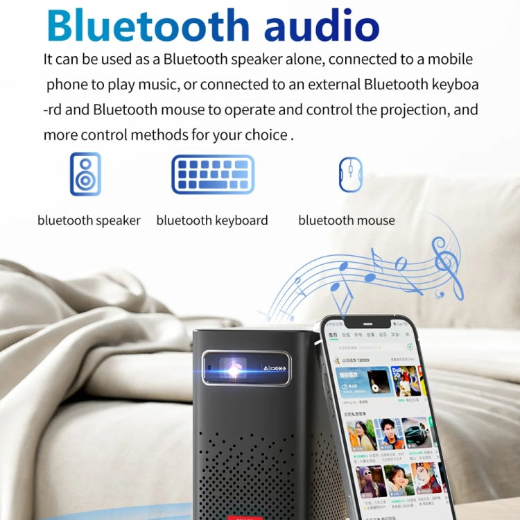 TOUMEI C900 Outdoor Portable Built-In Battery 4K HD Home Music Projector