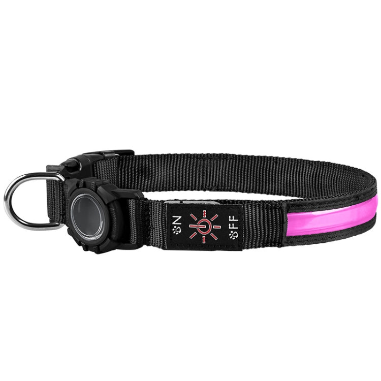 For AirTag Dog Collar LED Waterproof Quick Release Collar