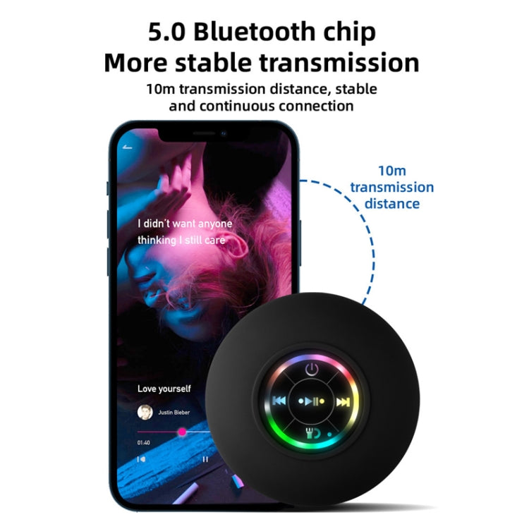 BT-07 Portable Large Suction Cup Waterproof Bathroom Bluetooth Speaker