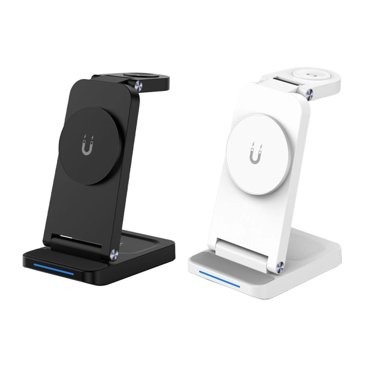 S90-3 3-in-1 Magnetic Folding Wireless Charger Phone Earphone Watch Fast Charging Stand