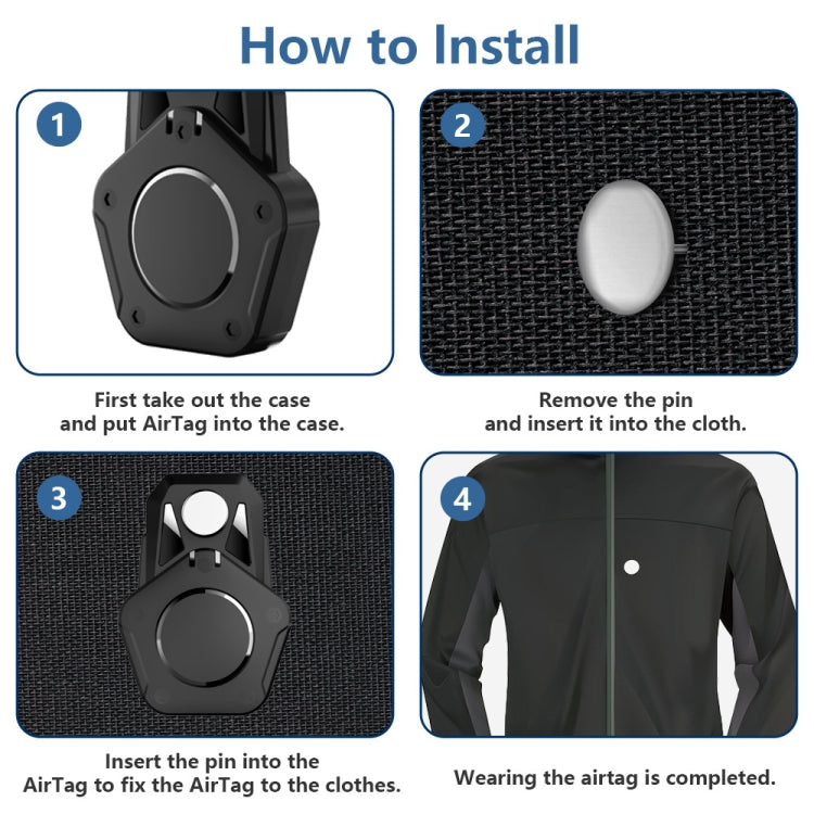 For AirTag Tracker Magnetic Lock Case Waterproof Hidden Protective Cover