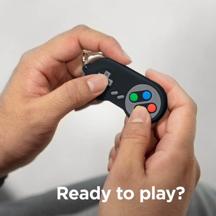 For AirTag Tracker Retro Game Console Shape Silicone Case with Carabiner