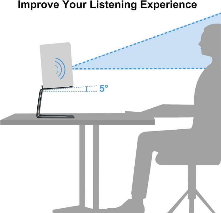 Metal Desktop Speaker Stand Vibration Damping Tilted Studio Monitor Speaker Bracket