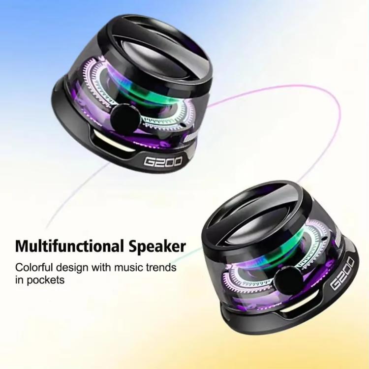 G200 Magnetic Bluetooth TWS Mini Speaker Subwoofer With Colorful Atmosphere Light