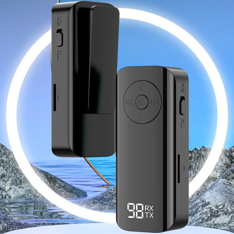 MX-M06 Clip-on Bluetooth 5.3 Audio Receiver and Transmitter Computer Audio Car Adapter