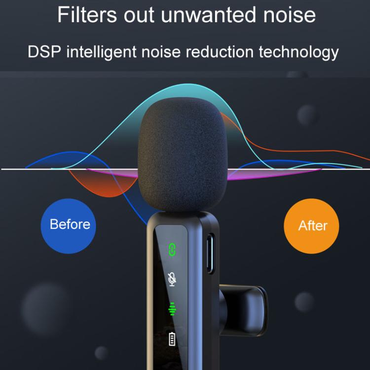 H63 Wireless Lavalier Microphone Live Shooting Audio Noise Canceling Device