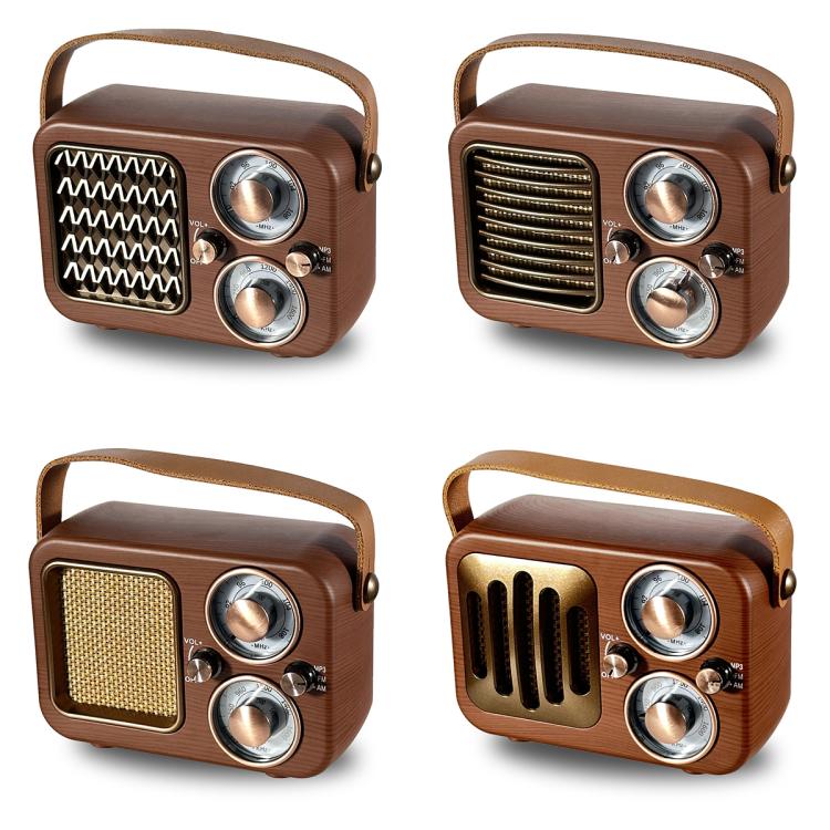 Retro Multifunctional Radio Bluetooth Speaker Handhled Audio Decoration Ornament