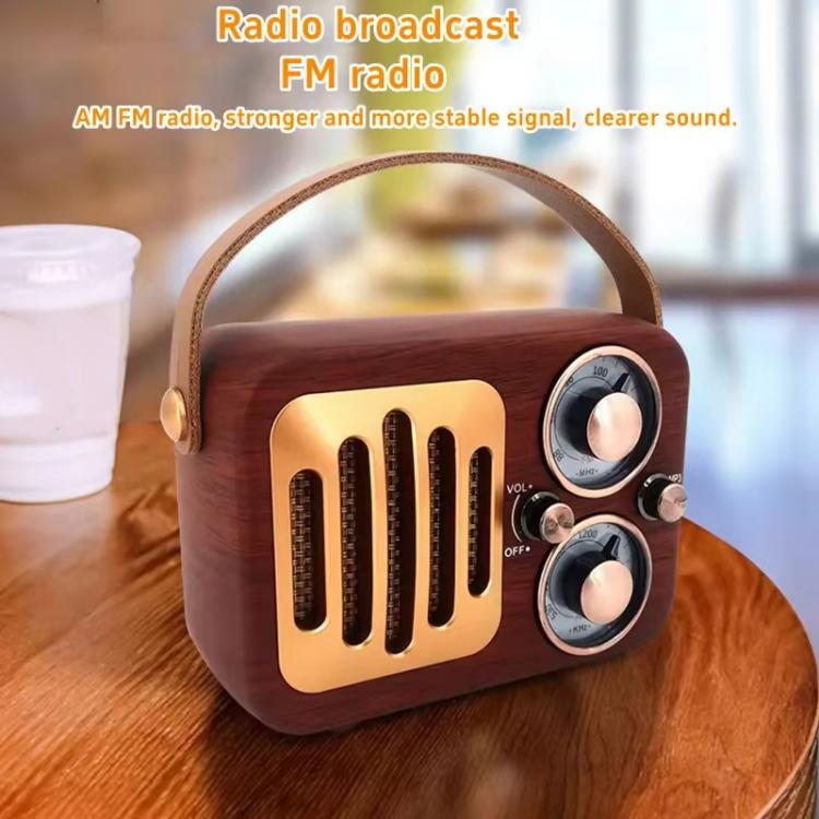 Retro Multifunctional Radio Bluetooth Speaker Handhled Audio Decoration Ornament