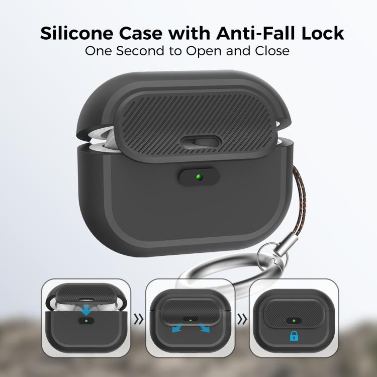 For AirPods Pro / Pro 2 AhaStyle JY17 Silicone Lock Protective Case