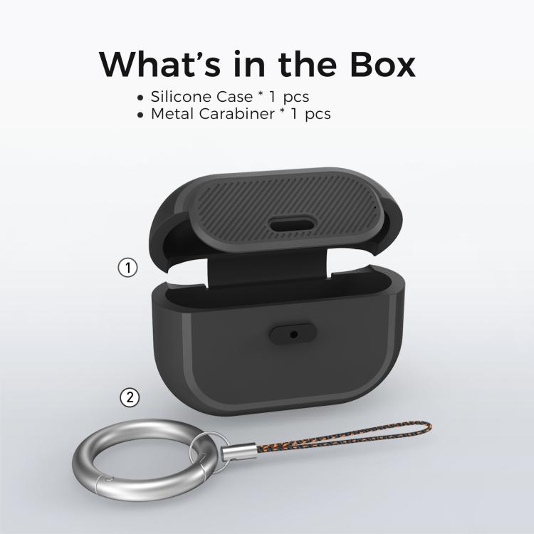 For AirPods Pro / Pro 2 AhaStyle JY17 Silicone Lock Protective Case