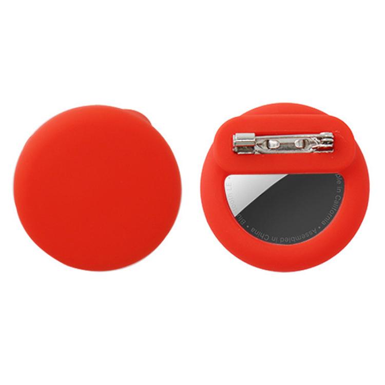 For AirTag GPS Tracker Round Silicone Case With Safety Pins Hidden Inside Clothes Shoes