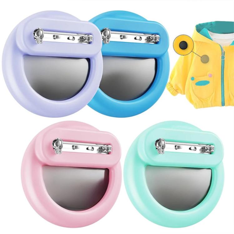 For AirTag GPS Tracker Round Silicone Case With Safety Pins Hidden Inside Clothes Shoes