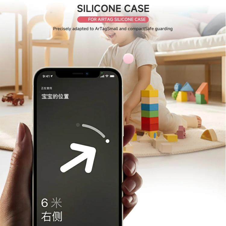 For AirTag GPS Tracker Round Silicone Case With Safety Pins Hidden Inside Clothes Shoes