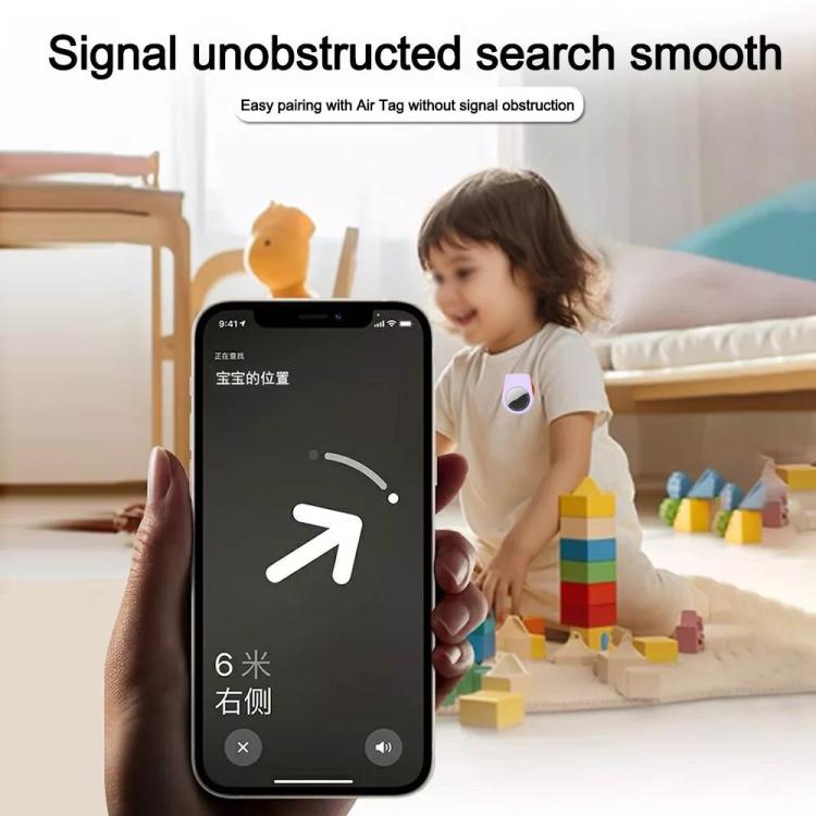 For AirTag Tracker Silicone Cover With Safety Pins Portable Hidden Holder For Elderly and Children