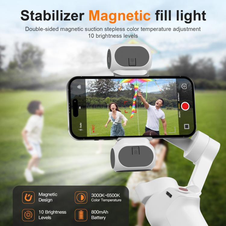 For DJI / Zhiyun Handheld Gimbal Stabilizer Fill Light Magnetic LED Photography Lamp Mobile Phone Fill Light