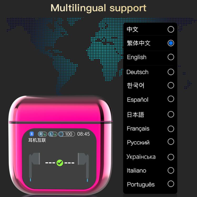 1.9 Inch TFT Full-Color Touchscreen Wireless 5.4 Earbuds ANC+ENC Noise Reduction In-Ear Sports Earphones