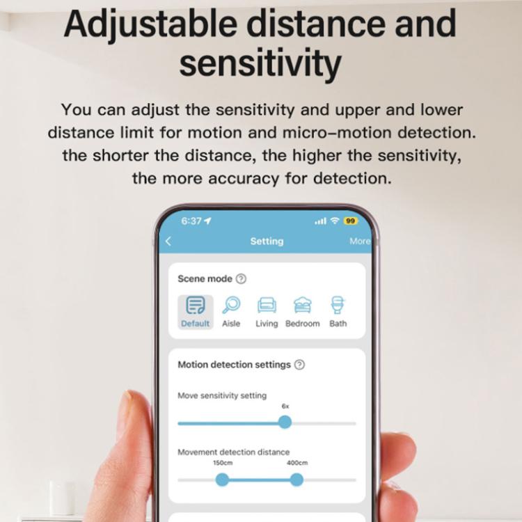 Human Presence Sensor Millimeter Wave Radar Detection Built-in Illuminance Sensor
