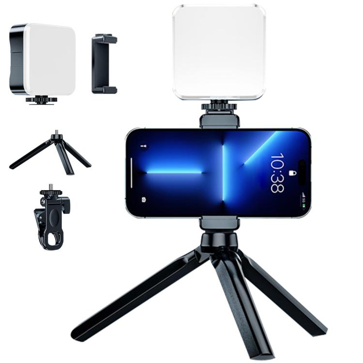 Selfie Fill Light 3 Color Temperature Clip On Lamp with PTZ & Tripod Kit