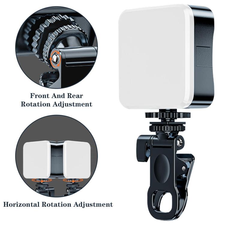 Selfie Fill Light 3 Color Temperature Clip On Lamp with PTZ & Tripod Kit