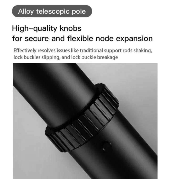 Adjustable 55-Inch Quadpod Live Streaming Phone Stand Foldable Tripod With Dual Phone Clip & 1/4 Inch Screw