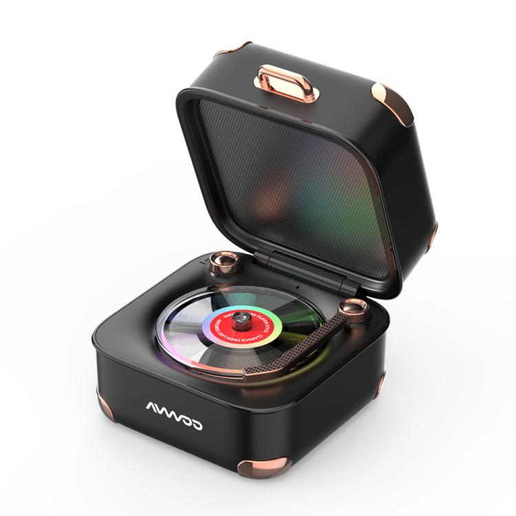 AVWOO A17 Mini Colorful Light Retro Gramophone Bluetooth Speaker