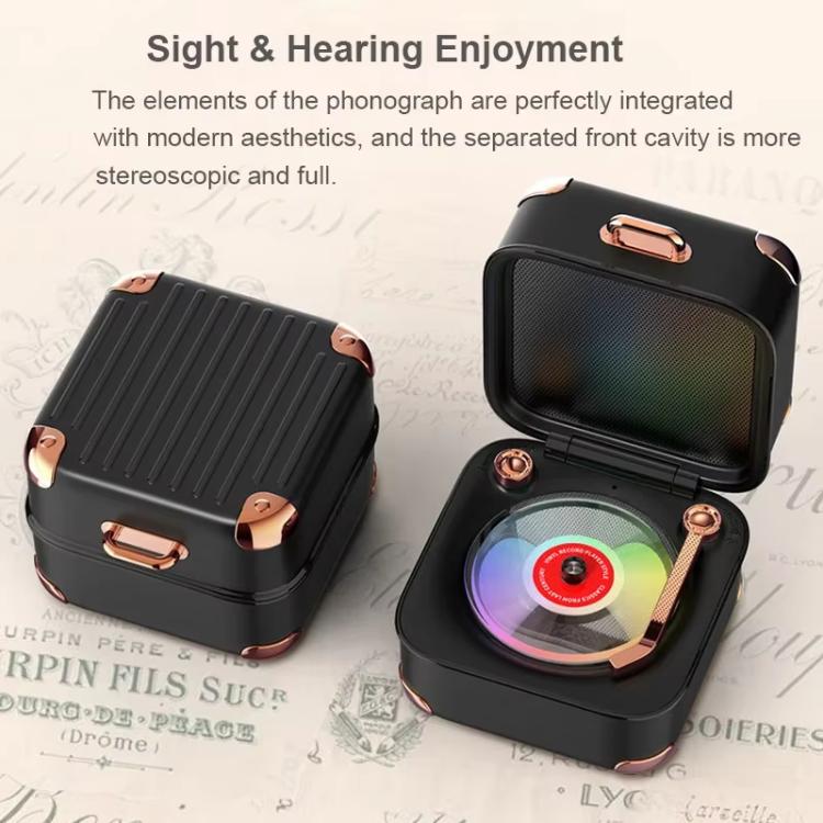 AVWOO A17 Mini Colorful Light Retro Gramophone Bluetooth Speaker