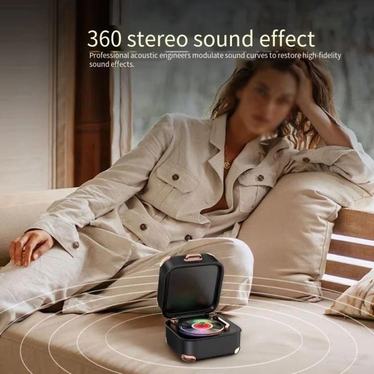 AVWOO A17 Mini Colorful Light Retro Gramophone Bluetooth Speaker