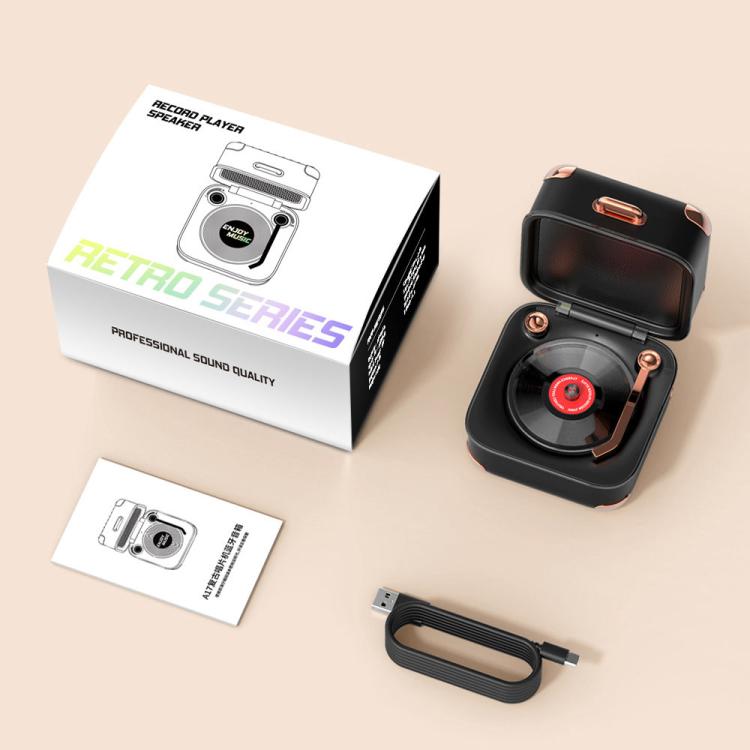 AVWOO A17 Mini Colorful Light Retro Gramophone Bluetooth Speaker
