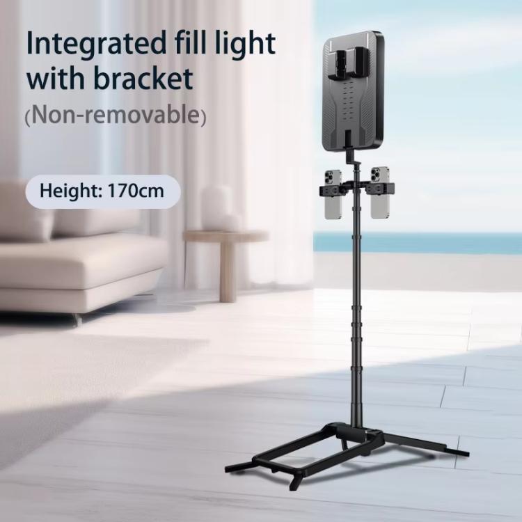 1.7m 14-Inch Suitcase Integrated Design Fill Light Foldable 3500-6000K Full-Screen Live Photography  Video Light