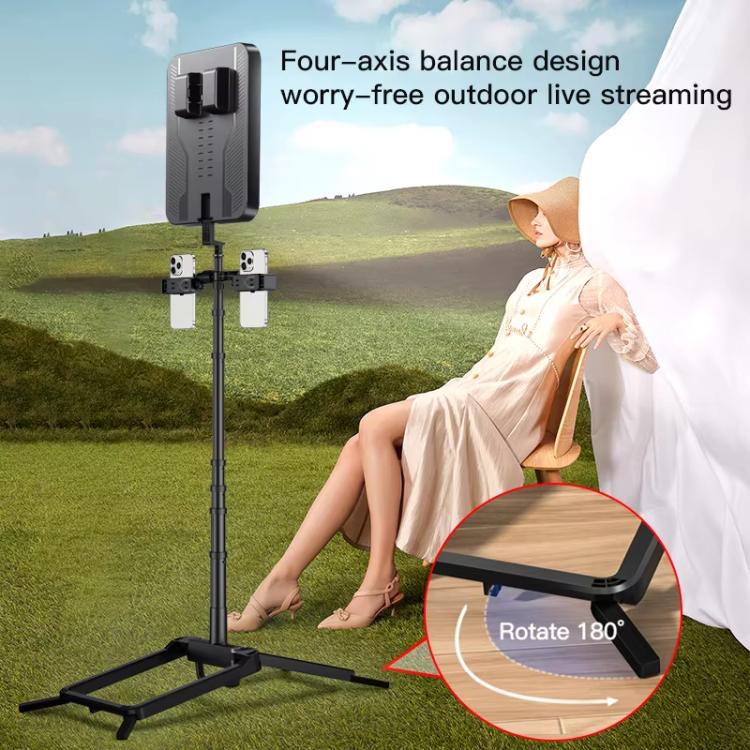 1.7m 14-Inch Suitcase Integrated Design Fill Light Foldable 3500-6000K Full-Screen Live Photography  Video Light