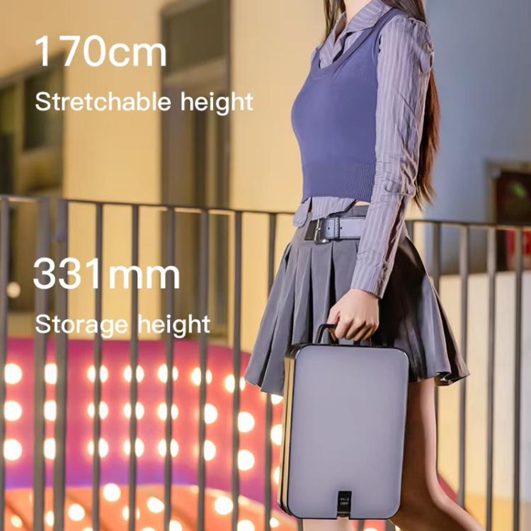 1.7m 14-Inch Suitcase Integrated Design Fill Light Foldable 3500-6000K Full-Screen Live Photography  Video Light
