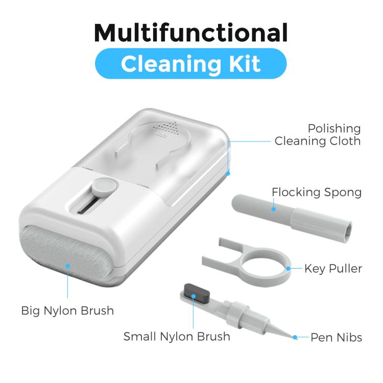 AhaStyle WG93 6 In 1 Earphone Phone Keyboard Multi-Functional Cleaning Tools