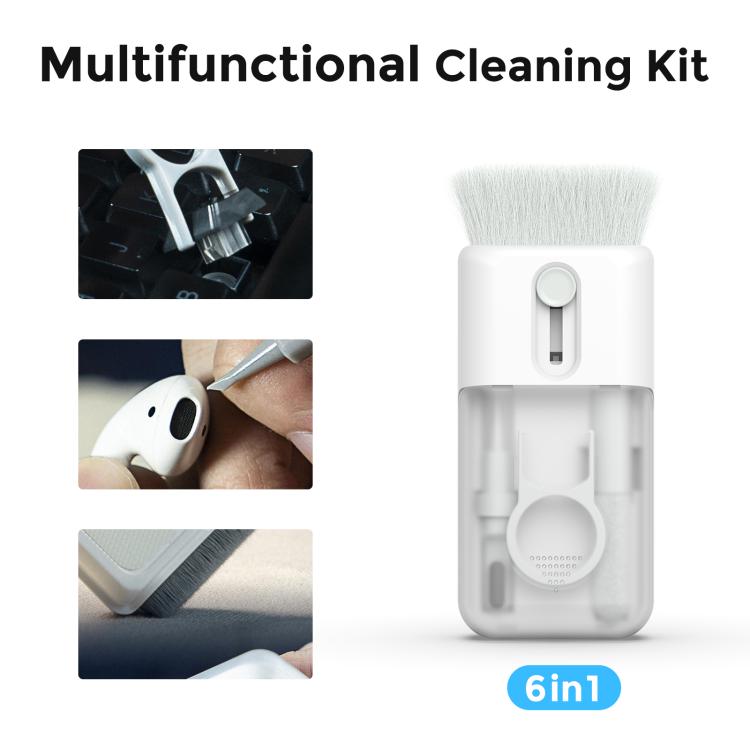 AhaStyle WG93 6 In 1 Earphone Phone Keyboard Multi-Functional Cleaning Tools