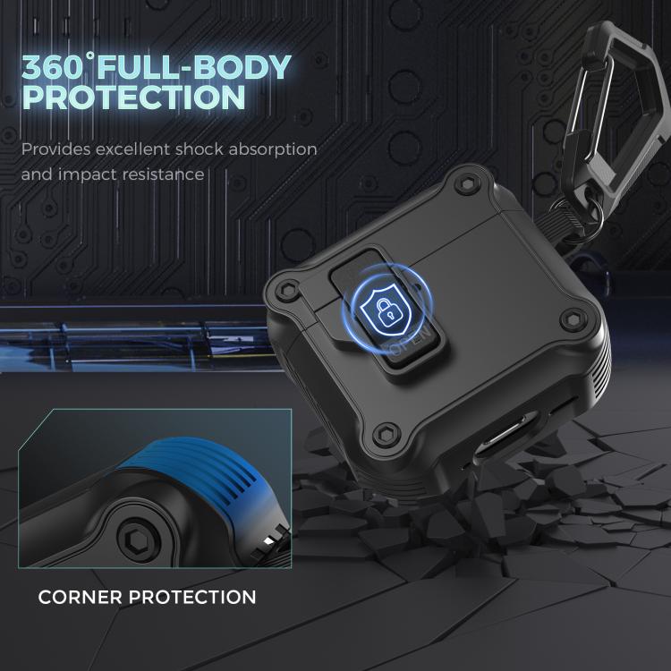 For AirPods 4 AhaStyle WG167 With Safety Locking Integrated Protective Case