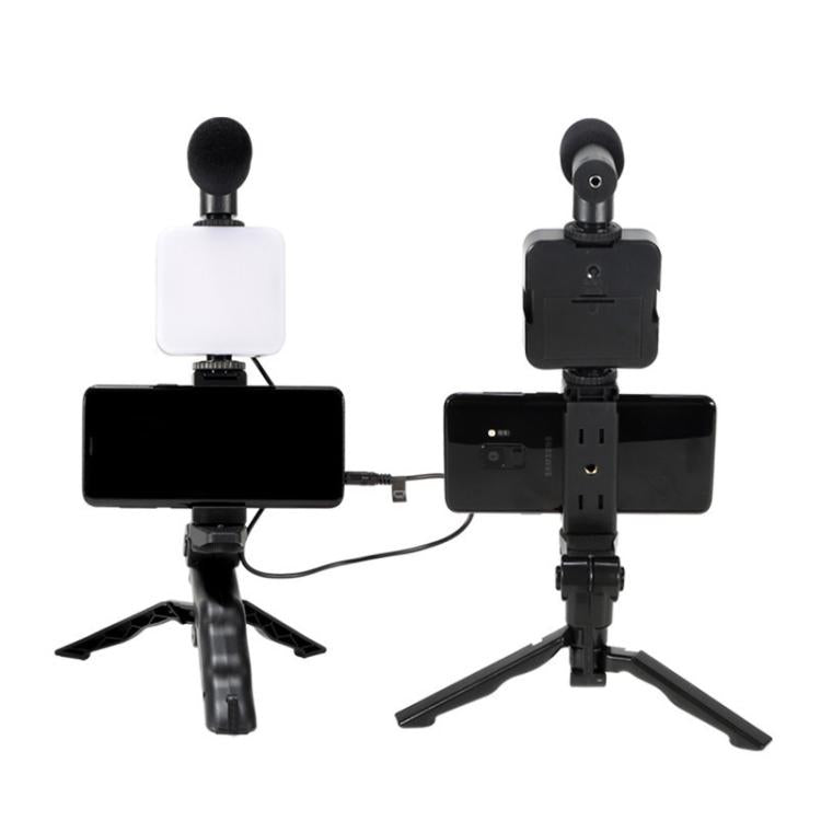 49 LEDs Streaming Lighting Kit for Phone All-in-One Video Recording Set with Tripod Stand &  Microphone