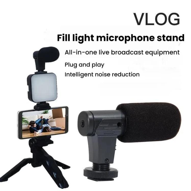49 LEDs Streaming Lighting Kit for Phone All-in-One Video Recording Set with Tripod Stand &  Microphone