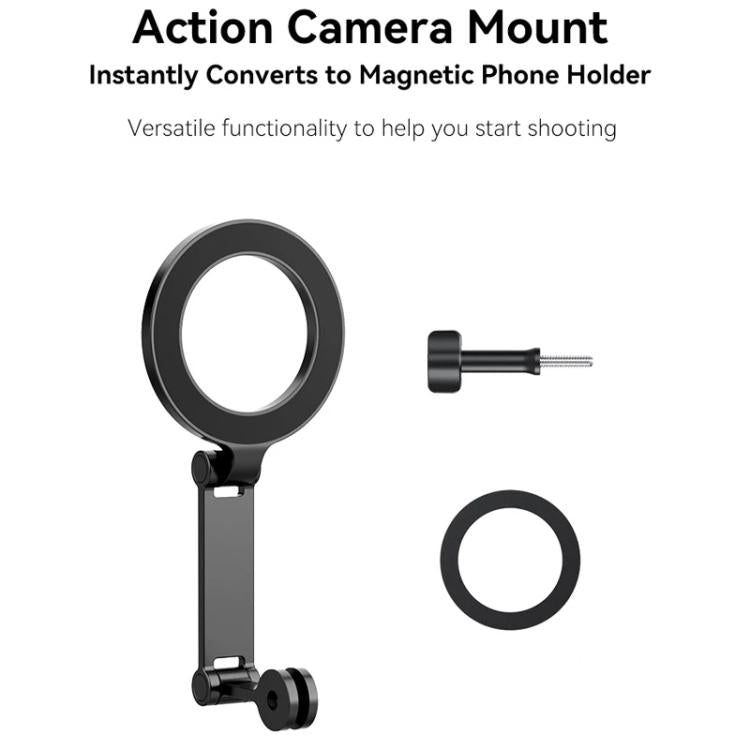 TELESIN Mobile Phone Magnetic Stand Two Claw Adapter Compatible with Chest Strap, Backpack Clip, Neck Mount