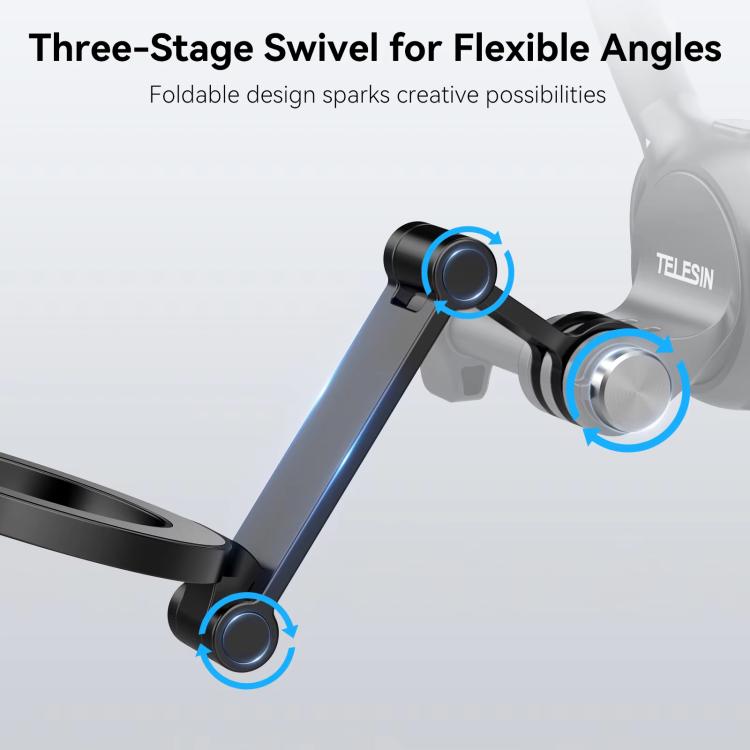 TELESIN Mobile Phone Magnetic Stand Two Claw Adapter Compatible with Chest Strap, Backpack Clip, Neck Mount