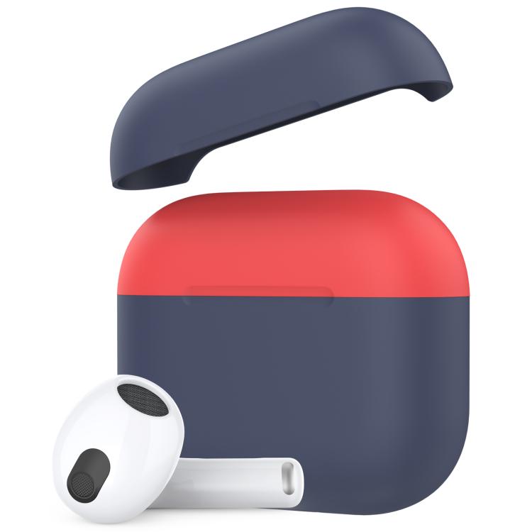 For AirPods 3 AhaStyle PT147-2 Dual-cap Split Silicone Protective Case