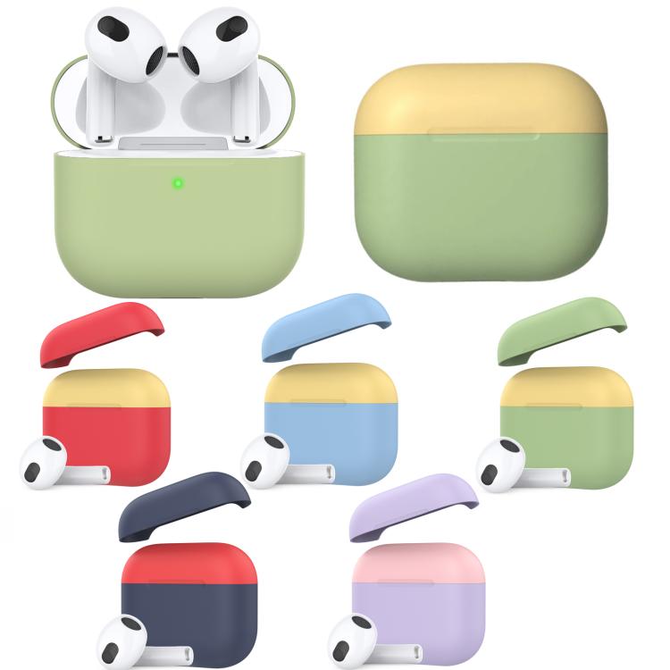 For AirPods 3 AhaStyle PT147-2 Dual-cap Split Silicone Protective Case