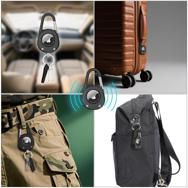 For AirTag Case With Carabiner Keychain Waterproof Dustproof Shockproof Protective Holder