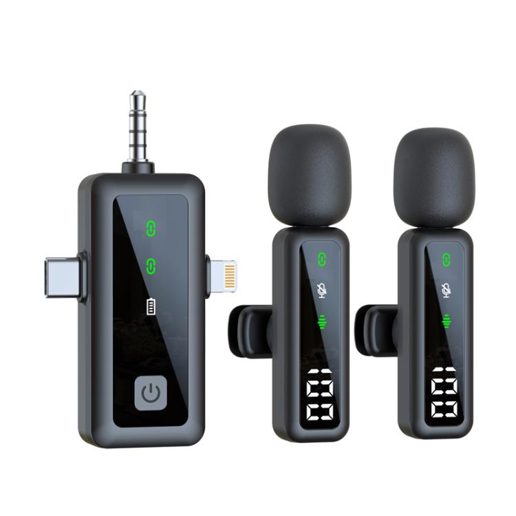 Live Noise Reduction Video Shooting Mini Mobile Phone Microphone Digital Wireless Lapel Microphone