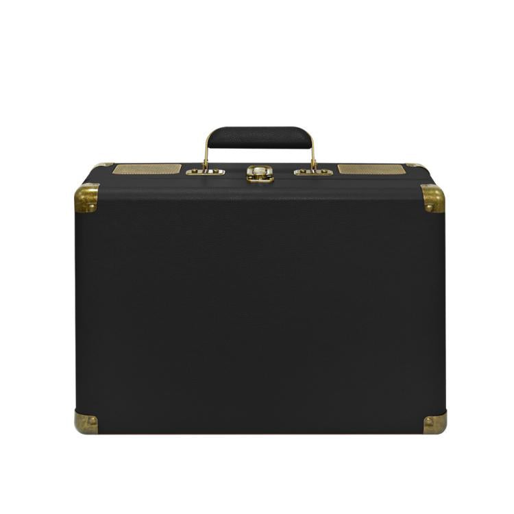 SDRD Wooden Box Karaoke Machine With Wireless Dual Mics All-In-One Speaker System Supports U Disk/TF Card