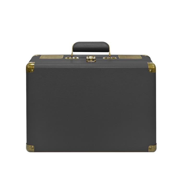 SDRD Wooden Box Karaoke Machine With Wireless Dual Mics All-In-One Speaker System Supports U Disk/TF Card