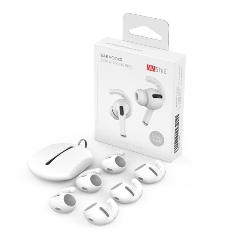 For AirPods Pro AhaStyle PT100 3pairs S+M+L Silicone Anti-Loss Anti-Slip Ear Hook Earplug Cap