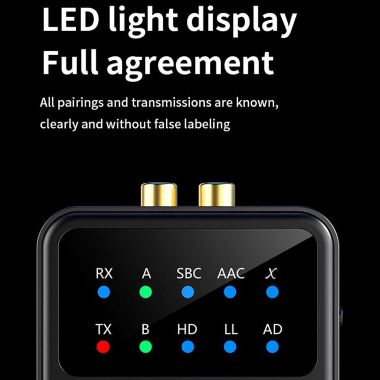 2-in-1 Bluetooth 5.4 Audio Transceiver HiFi Transmitter/Receiver, HD Calls, RCA/3.5mm AUX for Car/Home Stereo