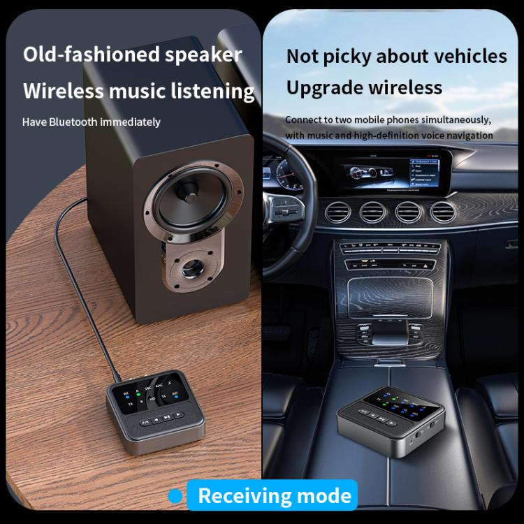 2-in-1 Bluetooth 5.4 Audio Transceiver HiFi Transmitter/Receiver, HD Calls, RCA/3.5mm AUX for Car/Home Stereo